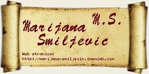 Marijana Smiljević vizit kartica